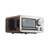 Radio intelligente HRD-802 à grain de bois, radio pleine bande, haut-parleur de téléphone portable sans fil avec carte enfichable en bois, transpondeur de signal W3