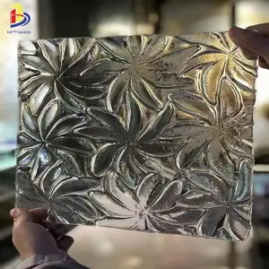 Cristal de decoração vidro laminado de arte de três dimensionais com estampa de vidro