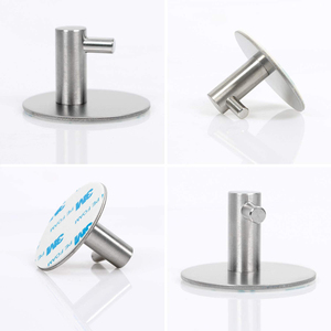 Ganchos Adhesivos de Metal para Toallas de Baño, Ganchos de <span class=keywords><strong>Pared</strong></span> Resistentes, Impermeables, de Acero Inoxidable, para Toallas y Batas - Product Image 4