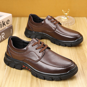 Zapatos de Hombre Negros de Cuero con Cordones, Estilo Casual de Negocios, Color Sólido, Hechos en Wenzhou - Product Image 4