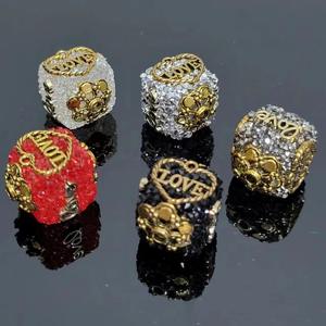 Perles en sucre carrées de 18mm pour la Saint-Valentin, perles acryliques décoratives en forme de cœur en cristal personnalisées pour la fabrication de bijoux, porte-clés de téléphone, sacs à breloques - Product Image 3