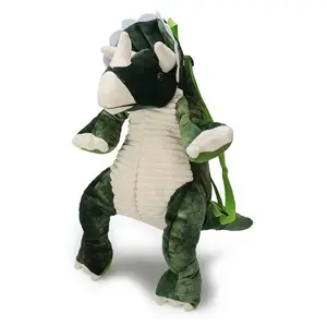 Sac à dos en peluche pour petits garçons de style dessin animé 3D Offre Spéciale Bandoulière réglable Sac à dos en peluche dinosaure