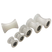 Roue à roulement à billes en nylon en forme de U pour support de tube rond mécanique
