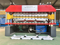 Machine de formage à froid pour tôles de toiture en métal ondulé et trapézoïdal galvanisé IBR double couche