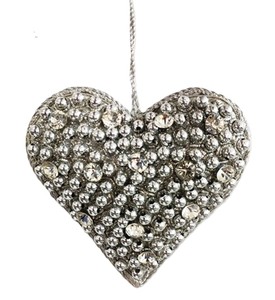 Premium Handmade Acrylic Zari Embroidered Heart Ornament Custom <b>Christmas</b> Decoration Festive Indoor Outdoor High Quality Lovely - Product Image 4