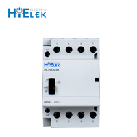 Contacteur modulaire HiELEK HCH8 AC triphasé 32A-63A 50/60Hz certifié CE CB TUV, bobine 220V, points argentés, 4 contacts NO, mécanique 1M