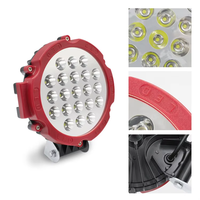 Barra de luz LED de trabajo de alta potencia de 7 pulgadas, 51W, 63W, punto/luz de conducción de inundación para todoterreno UTE 12V 24V 4x4 4WD barco SUV camión