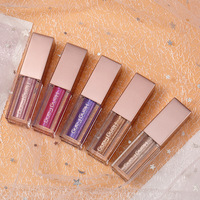 Productos de maquillaje cosméticos de 16 colores, sombra de ojos de purpurina líquida a prueba de agua, de etiqueta privada