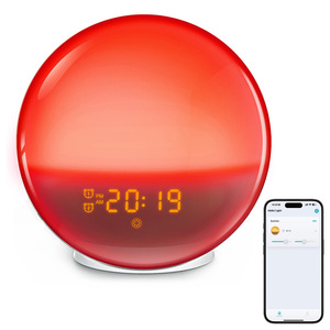 Réveil avec lumière du soleil ACA01, haut-parleur sans fil, machine à sons avec bruit blanc naturel, <span class=keywords><strong>radio</strong></span> FM, alarmes, lumière RVB - Product Image 4