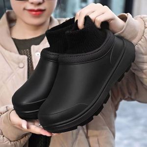 Chaussettes unisexes tendance, bottes imperméables, semelle épaisse de 6 cm, chaussures d'hiver chaudes en coton pour femmes et hommes - Product Image 5