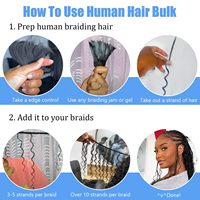 Vente en gros 4/27 cheveux en vrac blond miel pour tressage mèches de cheveux bruts non weftés extensions de cheveux humains bouclés tresses Boho