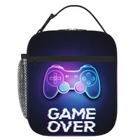 Meilleur Sac Repas Isotherme 3D Écologique à Fermeture Éclair, Motif Console de Jeu, Idéal pour Garçons/Filles, pour l'École ou les Bento