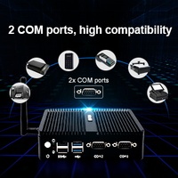 Hystou OEM endüstriyel Mini PC fansız VGA HD çift 2 LAN Ce-Celeron J4125 J6412 8G DDR4 RAM 128G SSD kullanılan