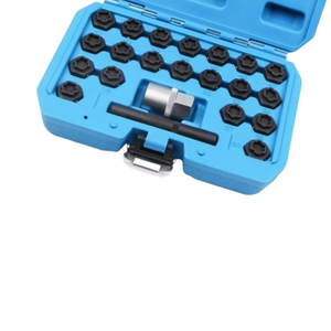 22pcs Kunci Pengunci Roda Baja dengan Lapisan Hitam untuk Penggantian Audi - Product Image 3