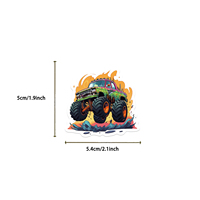 50 autocollants de dessin animé Monster Truck DIY, autocollants imperméables en PVC pour décorer ordinateur portable, guitare, bagages, pour adolescents et adultes, autocollants en vinyle