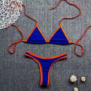 Ensemble de maillot de bain <span class=keywords><strong>bikini</strong></span> 2 pièces <span class=keywords><strong>ultra</strong></span>-léger pour femmes avec micro-soutien-gorge à bretelles transparentes et string - Product Image 6