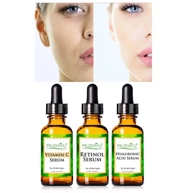 Free Sample Natural Skin Care Retinol Serum Private Label Moisturizing Anti-Aging Lifting Firming Whitening Vitamin C Face Serum
