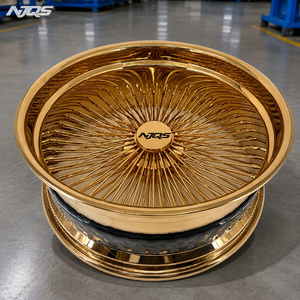 NJQS 24 Zoll 5x114.3 Felgen Komplett Gold 26 Zoll Speichenräder - Product Image 1