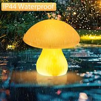 Lampe LED RGB en forme de champignon, veilleuse contemporaine en ABS, télécommandée, étanche, alimentée par piles, pour l'ambiance de la chambre
