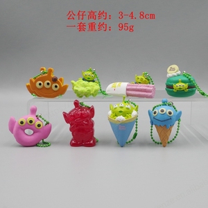 โมเดลฟิกเกอร์ตัวการ์ตูนเอเลี่ยนไอศครีม9ชิ้น/เซ็ตทำจาก PVC กาชาปุนแคปซูลของเล่นสำหรับตู้หยอดเหรียญ - Product Image 2
