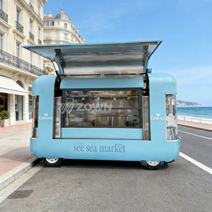 Electric Multifunctional Food Cart Breakfast Snacks Street Business Customizable Color Size Luxury Fashionable Design ZOWN Brand - Product Image 1