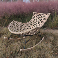 Offre Spéciale pas cher salon rotin chaise berçante mobilier d'extérieur