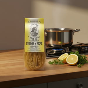 Linguine Limone Lorenzo Il Magnifico, Pasta Seca Hecha a Mano, Trigo Duro, 0.25 kg, Antico Pastificio Morelloni 1860, Bolsa - Product Image 3
