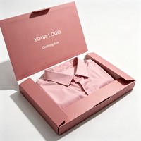 Boîte en papier personnalisée pour T-shirt et robe avec fermeture éclair, vente en gros à prix réduit