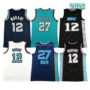 Camiseta de Baloncesto Cosida Estilo Moderno para Hombre 2026, 27 Cameron Boozer, 12 <span class=keywords><strong>Ja</strong></span> <span class=keywords><strong>Morant</strong></span>, Tallas S-2XL - Product Image 1
