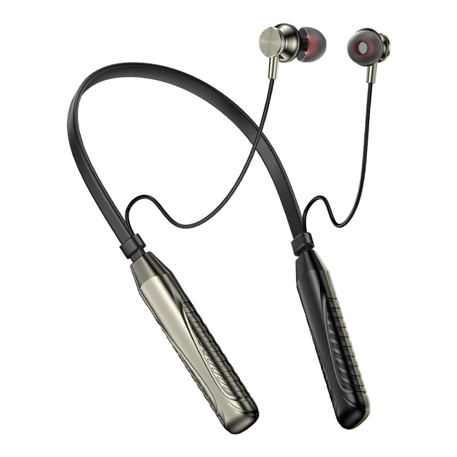 Custom Slim Neck Hanging Wireless Earphones Heavy Bass IPX6 Water Resistant Flexible Wear Daily Commute Workout Earbuds