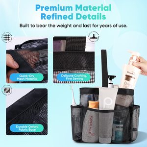 Bolsa de malla multiusos para ducha de verano, gran capacidad, bolsa de playa de malla portátil para natación - Product Image 3