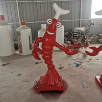 Sculpture géante en fibre de verre personnalisable pour extérieur : Crabe ou Homard