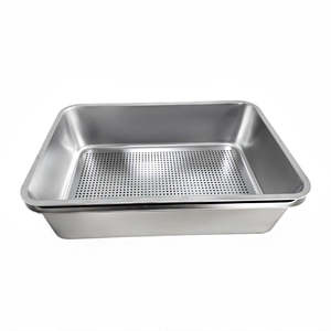 Nouveau bac à litière pour chat en acier inoxydable avec filtre Toilettes ouvertes détachables Fournitures pour animaux de compagnie en stock - Product Image 6