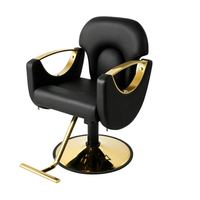 Ensemble complet d'équipements de salon de coiffure, siège ergonomique en cuir, pompe hydraulique, chaises de coiffure, miroirs LED, station de lavage, chariot de rangement