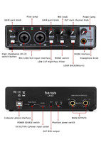 Carte son d'interface audio USB professionnelle de haute qualité OEM ODM Lane LAI22 Factory
