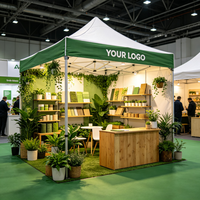 Tente de salon professionnelle en PVC imprimée sur mesure 10x10 pieds, structure en acier robuste, auvent pliable avec logo pour les événements d'exposition et les activités sportives