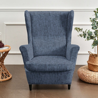Housse de canapé simple extensible imprimée, ensemble de 2 pièces, housse intégrale élastique motif tigre pour fauteuil