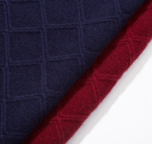 Maglioni girocollo in maglia di colore solido 2025 di vendita caldo 90% lana Merino 10% maglioni di diamanti in Cashmere per uomini d'affari - Product Image 5