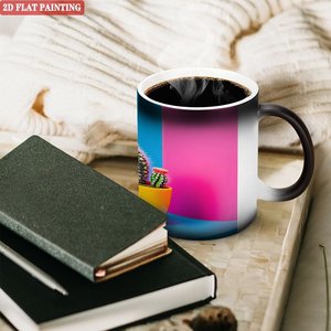 Custom Landscape Photo Sublimation Mug Frosted Black 11oz <b>Ceramic</b> Heat Color Changing Magic <b>Cup</b> - Product Image 3