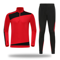 Baju sepak bola lengan panjang, baju sepak bola kualitas tinggi, baju latihan sepak bola untuk pria