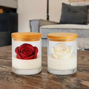 Nến thơm hình hoa hồng, hoàn hảo cho bữa tối lãng mạn dưới ánh nến ngày Valentine, nến sáp đậu nành không khói. - Product Image 5