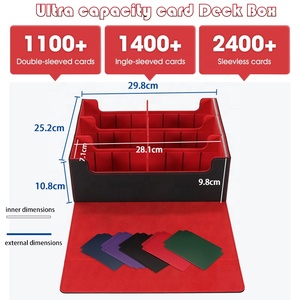 Torson ba hàng trò chơi lưu trữ hộp nắp có thể tháo rời PU boong hộp cho TCG pokmon Yugioh chữ phụ kiện biểu tượng tùy chỉnh giao dịch thẻ - Product Image 2