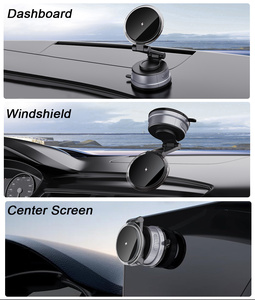 360 Có Thể Điều Chỉnh Chân Không Từ Hút Cup Không Dây Sạc Xe Hơi Người Giữ Điện Thoại 15W Loại C Cổng ABS Chất Liệu Có Thể Điều Chỉnh Đứng Cho - Product Image 6