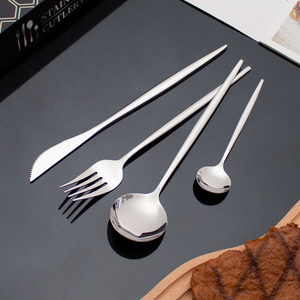 Atacado personalizado luxo ouro talheres <span class=keywords><strong>set</strong></span> com alta qualidade presente caixa 24pcs aço inoxidável talheres <span class=keywords><strong>set</strong></span> para casamento - Product Image 3