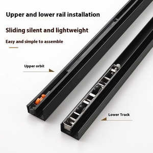 Phụ kiện cửa gỗ hiện đại Hệ thống trượt âm tường thần kỳ Dễ dàng lắp đặt bằng vít Đường ray dưới không nhìn thấy được Phụ kiện treo tường - Product Image 3