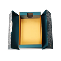 Boîte cadeau d'emballage de boîte à vin magnétique en carton personnalisé de luxe avec logo personnalisé