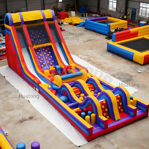 Huatong thương mại ngoài trời bơm hơi khổng lồ khóa học trở ngại <span class=keywords><strong>Inflatable</strong></span> oslide với trượt khóa học trở ngại trượt cho Đảng - Product Image 3