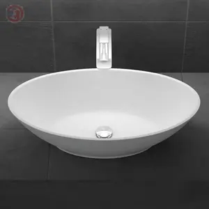 Lavabo de piedra artificial moderno, lavamanos negro mate para baño, lavabo de tocador de vidrio templado