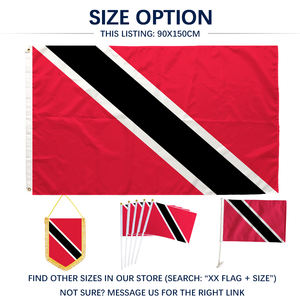 علم ترينيداد وتوباغو 3×5 قدم من البوليستر مطبوع على وجه واحد بالجملة 3×5 90×150 سم علم ترينيداد وتوباغو - Product Image 4