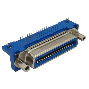 14 24 36 50 pin PCB ángulo recto DIP Centronic conector 14P 24P 36P 50 P hembra receptáculo tipo de conector SCSI con nueces